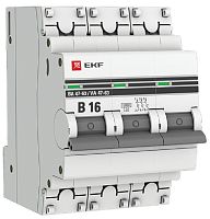 Выключатель автоматический EKF PROxima ВА47-63 3п 16А B 6кА картинка